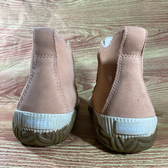 Sorel Out N and About Leather Waterproof Duck Ankle Boot Pink 7 - Picture 7 of 10